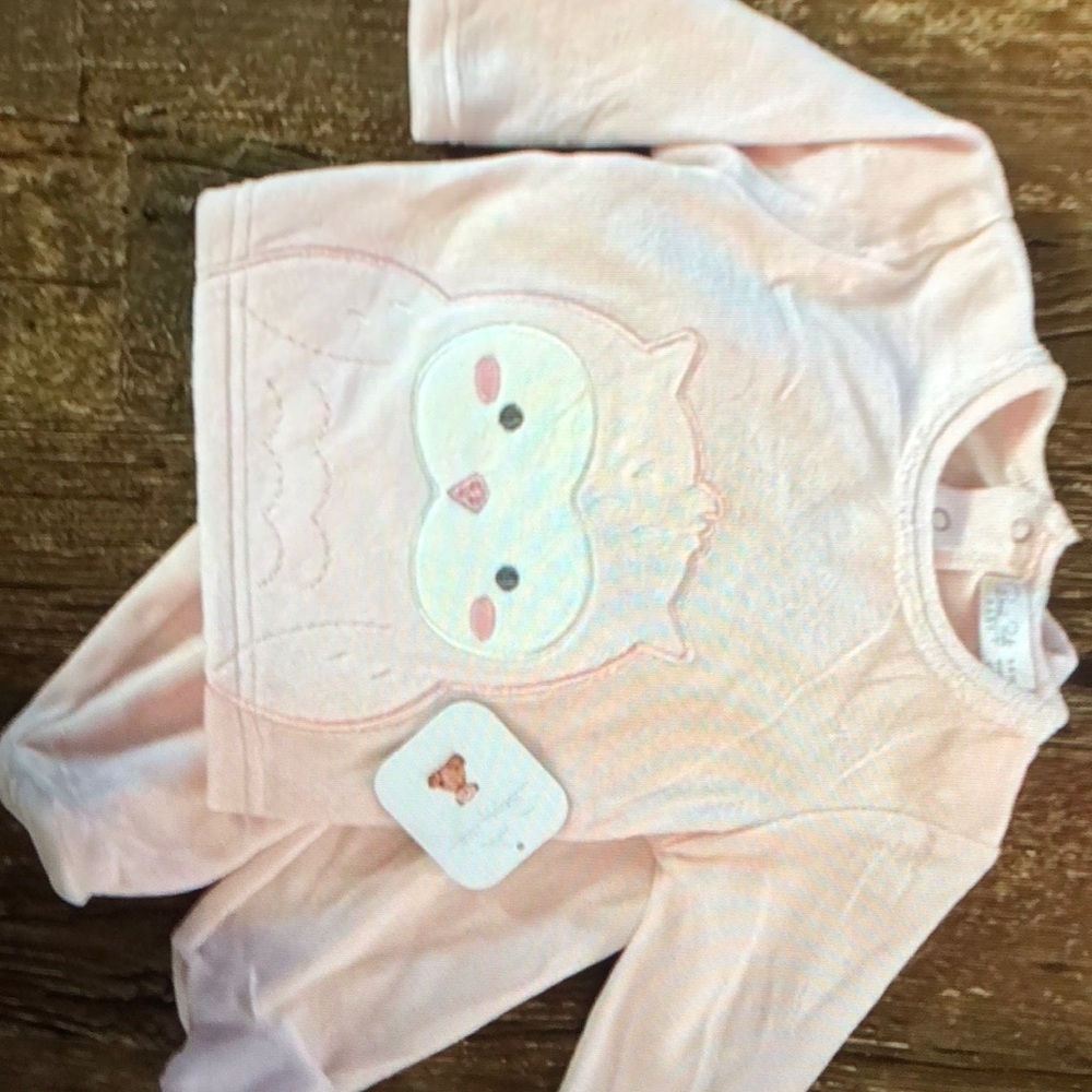 Rene Rofe baby owl velour outfit NWT